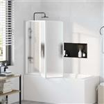 vidaXL Badscherm 3 panelen vouwbaar 117 x 120 cm