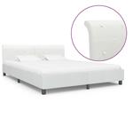 vidaXL Bedframe kunstleer wit 180x200 cm