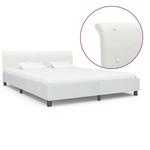 vidaXL Bedframe kunstleer wit 160x200 cm