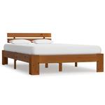 vidaXL Bedframe met hoofdbord grenenhout honingbruin 140x200 cm