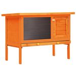 vidaXL Konijnenhok voor buiten met 1 verdieping hout