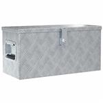vidaXL Aluminium kist 61,5x26,5x30 cm zilverkleurig