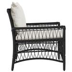 vidaXL Tuinstoel met kussen Zwart 73 x 61 x 77 cm poly rattan