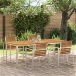 vidaXL EetTafel Bruin 200 x 90 x 75 cm Massief Acaciahout