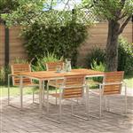 vidaXL EetTafel Bruin 150 x 90 x 75 cm Massief Acaciahout