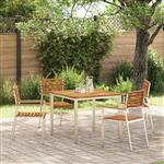 vidaXL EetTafel Bruin 90 x 90 x 75 cm Massief Acaciahout