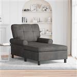 vidaXL Chaise Lounge met kussen Zwart 91 x 157 x 91 cm Nep Leer