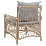 vidaXL Tuinstoel met kussen Beige 73 x 61 x 77 cm poly rattan