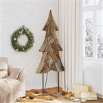 vidaXL Kerstboom met standaard Bruin 181,5 cm Massief teakhout