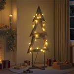 vidaXL Kerstboom met standaard Bruin 181 cm Massief teakhout