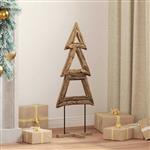 vidaXL Kerstboom met standaard Bruin 90 cm Massief teakhout