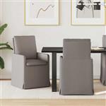 vidaXL Eettafelstoelen 2 pcs Taupe 57 x 67 x 98 cm Stof