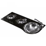 Can  Kookplaat 2-Pits met Spoelbak Rechts PV1364 Crystal