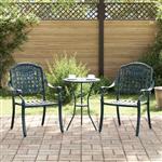 vidaXL Tuinstoel 2 pcs Groen 55 x 56,5 x 91cm Aluminium