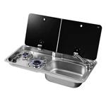 Can Kookplaat 2-Pits met Spoelbak Links FL1765-E