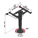 Ilse Tafelpoot Liftvoet Schuifblad
