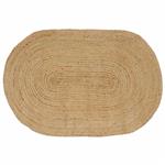 vidaXL Vloerkleed Natuurlijk en Zwart 300 x 300 cm Jute