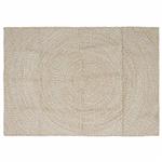 vidaXL Vloerkleed Natuurlijk en Wit 120 x 170 cm Jute