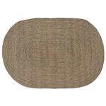 vidaXL Vloerkleed Natuurlijk en Zwart 300 x 300 cm Jute