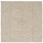 vidaXL Vloerkleed Natuurlijk en Wit 120 x 120 cm Jute