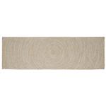 vidaXL Vloerkleed Natuurlijk en Wit 60 x 250 cm Jute