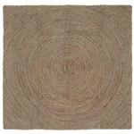 vidaXL Vloerkleed Grijs 120 x 120 cm Jute