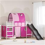 vidaXL Wit en Roze 100 x 190 cm