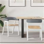 vidaXL Eettafelstoelen 2 pcs Wit 54 x 57 x 73 cm Massief rubberhout