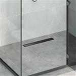 vidaXL 2 in 1 Doucheafvoer Zwart 50 cm Roestvrij staal 304