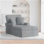 vidaXL Chaise Lounge met Rok Lichtgrijs 91 x 157 x 91 cm Stof