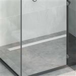 vidaXL Doucheafvoer 2-in-1 met 360° Sifon Zilver 100 cm