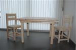 Vurenhouten tafeltje en stoeltjes
