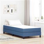 vidaXL Bedmatras met matras Blauw 80 x 200 cm Stof