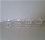 4 Vintage Lage Dessertcoupes in Glas Jaren 60