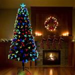 vidaXL Kunstkerstboom met decoratieve slingerlichten Groen 210 cm PVC