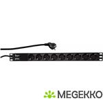 LogiLink PDU9C03 9AC-uitgang(en) 230V 2m Zwart Overspanningsbeveiliging
