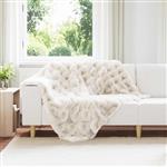 vidaXL Antislip deken van imitatie konijnenbont Olite 4 pcs Wit