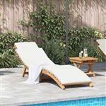 vidaXL Tuininfurniture Sunlounger met kussen Bruin 198 x 55 x 58,5 cm