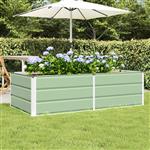 vidaXL Plantenbak Groen 160 x 80 x 45 cm Staal