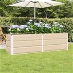 vidaXL Plantenbak Ivoor 160 x 40 x 45 cm Staal