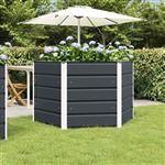 vidaXL Plantenbak Antraciet 129 x 129 x 75 cm Staal