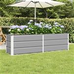vidaXL Plantenbak Lichtgrijs 160 x 40 x 45 cm Staal