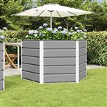 vidaXL Plantenbak Lichtgrijs 129 x 129 x 75 cm Staal