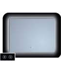 Spiegel Sanicare TuTTi 80 cm met LED Ambiance Rondom en Spiegelverwarming met Lijst Aluminium
