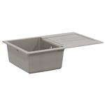 vidaXL Wasbak Grijs 780 x 500 mm 80% Kwarts en 20% Hars