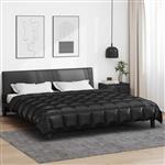 vidaXL Winter Dekbed Zwart 220 x 240 cm Satijn en Microfiber