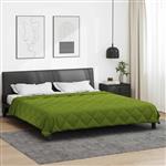 vidaXL Zomerdekbed Groen 200 x 200 cm Microfiber