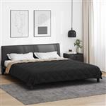 vidaXL Vol jaar dekbed Zwart en Taupe 200 x 200 cm Microfiber