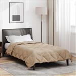 vidaXL Zomerdekbed Taupe 220 x 155 cm Microfiber