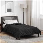 vidaXL Zomerdekbed Zwart 220 x 140 cm Microfiber
